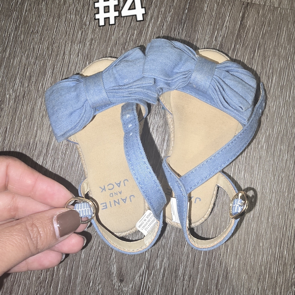 Janie and Jack Denim Blue Kids Sandals